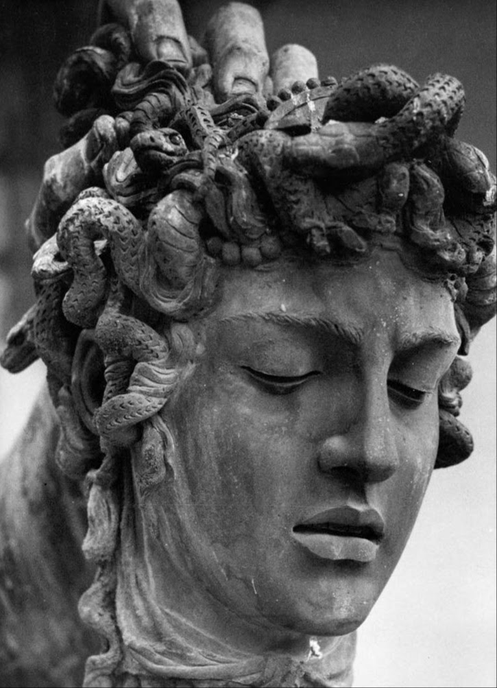 The story of Medusa:Life as a Priestess in Athena's temple meant that Medusa agreed to a long life of solitude; she would never take a husband. This angered many men as, despite it being said that she was more beautiful than Athena herself, they could never have her.