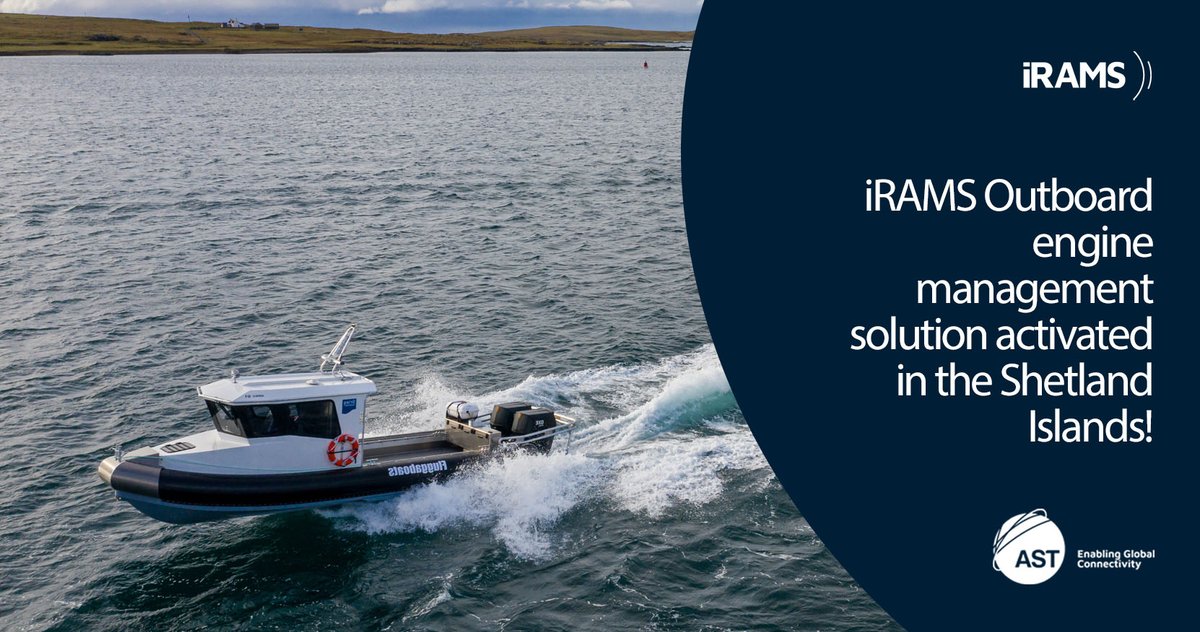 ASTNetworks's tweet photo. iRAMS Outboard now in the Shetland Islands!
AST Marine Sciences has been working closely with @ProteumUK developing a reliable #telemetry solution. AST’s iRAMS I/O enables real-time engine monitoring giving complete control of fleet maintenance.
#TheASTGroup #Maritime #iRAMS https://t.co/paiWJc8IgK
