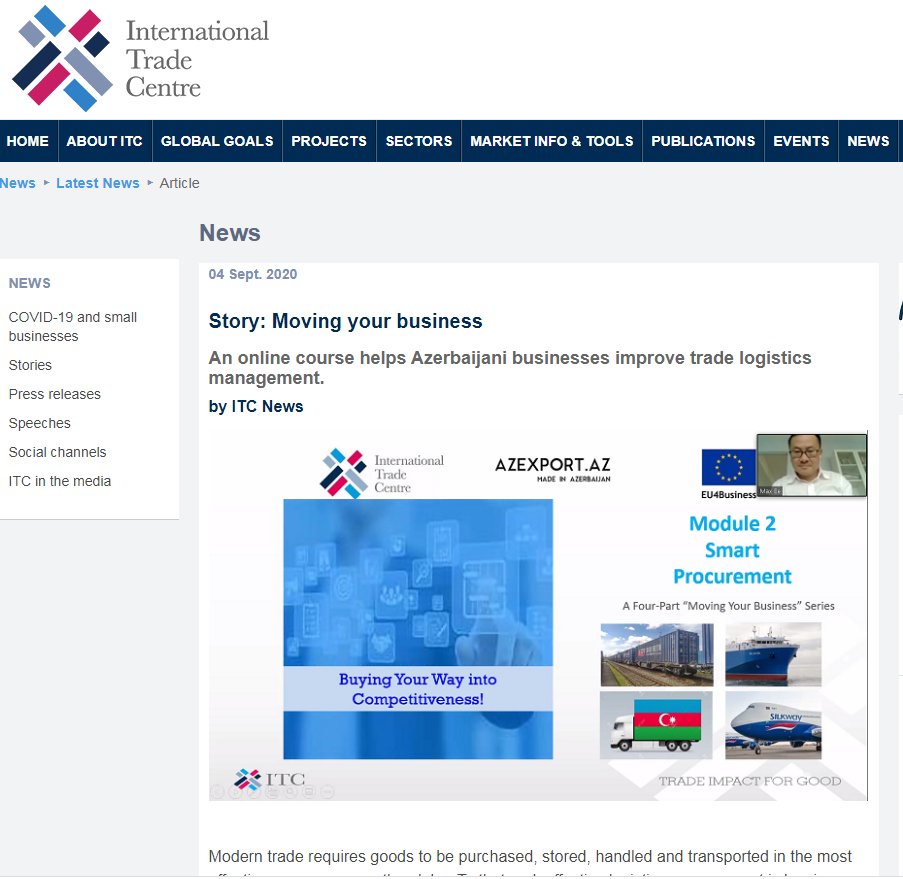 iqtisadiislahat's tweet image. Beynəlxalq Ticarət Mərkəzi Azexport portalı ilə birgə həyata keçirilən layihədən yazıb

Ətraflı: bit.ly/3jSQJXP

Məqalə ilə link vasitəsi ilə tanış olmaq mümkündür: intracen.org/covid19/story/…

#Azerbaijan #iqtisadiislahat #Azexport #ITC #eTrade #eExport