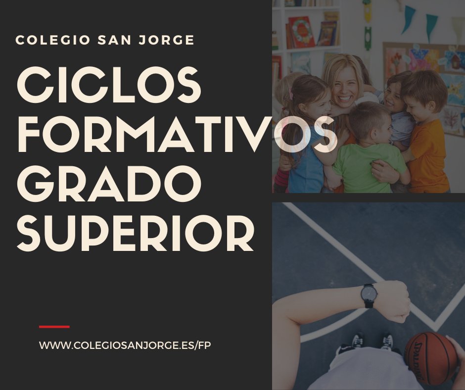 Fórmate como Técnico superior en Educación infantil o Técnico Superior en Enseñanza y Animación Sociodeportiva en el mayor Campus educativo y deportivo de la Región.
Llámanos al 968/430711 o en la web colegiosanjorge.es
#fp #fpmurcia #cicloformativo #tecnicosuperior #tsei
