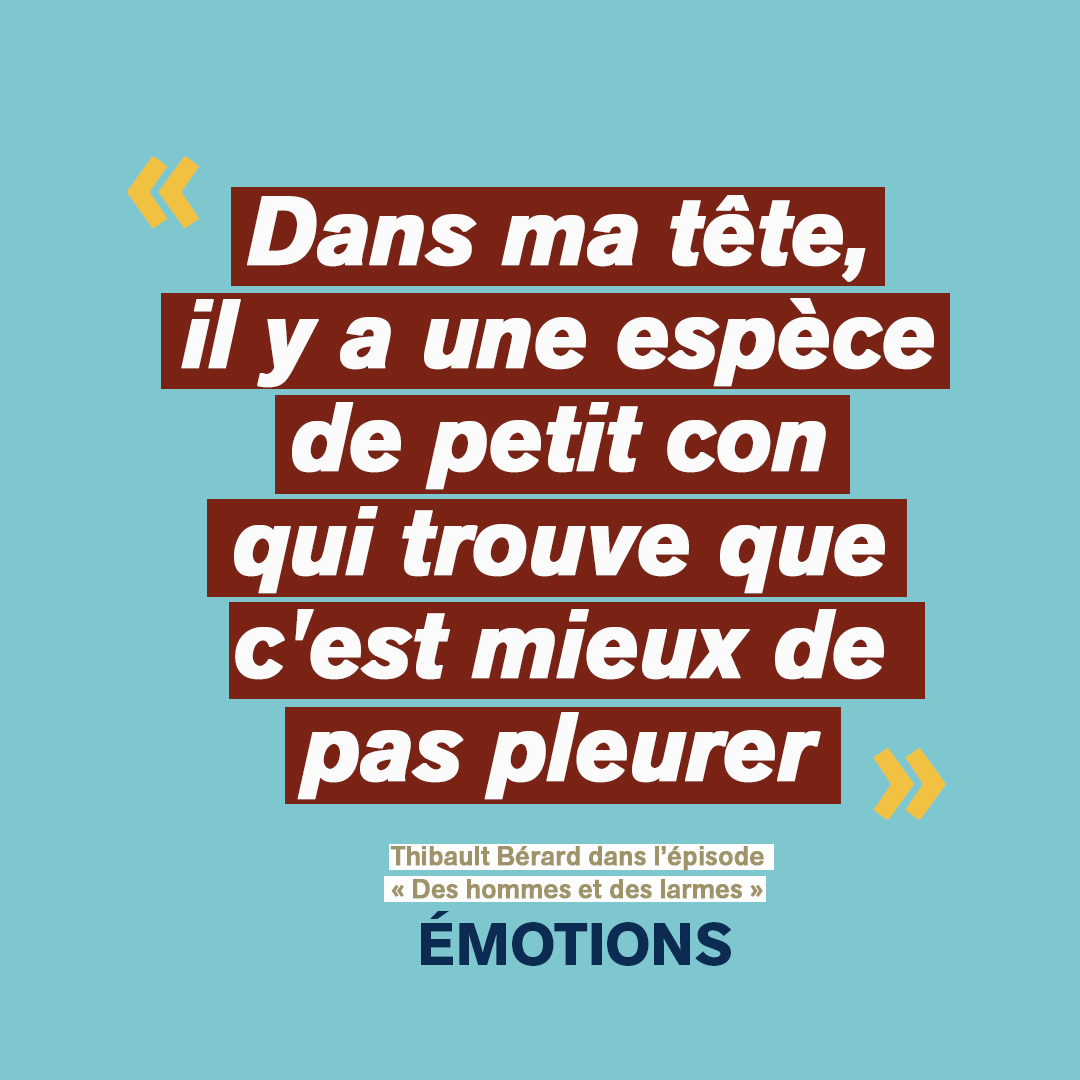 😢 Pourquoi les hommes pleurent peu, voire pas?
 
Dans le nouvel épisode d'<a href="/Emotionspodcast/">Émotions</a>, <a href="/antoinelalanned/">Antoine Lalanne Desmet</a> enquête sur l'impossible (?) rencontre entre les larmes et la virilité.
 
Écoutez l'épisode pour tout savoir sur les hommes et les larmes 👉apple.co/32325Cx