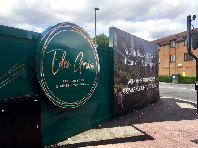 Hoarding doesn't have to be flat and boring, <a href="/CityandCounty/">City & County Graphics</a> can help your hoarding to "stand out" with bespoke 3D signage. Speak to the team today to find out more at sales@cityandcountygraphics.co.uk 
#signage #hoarding #staines