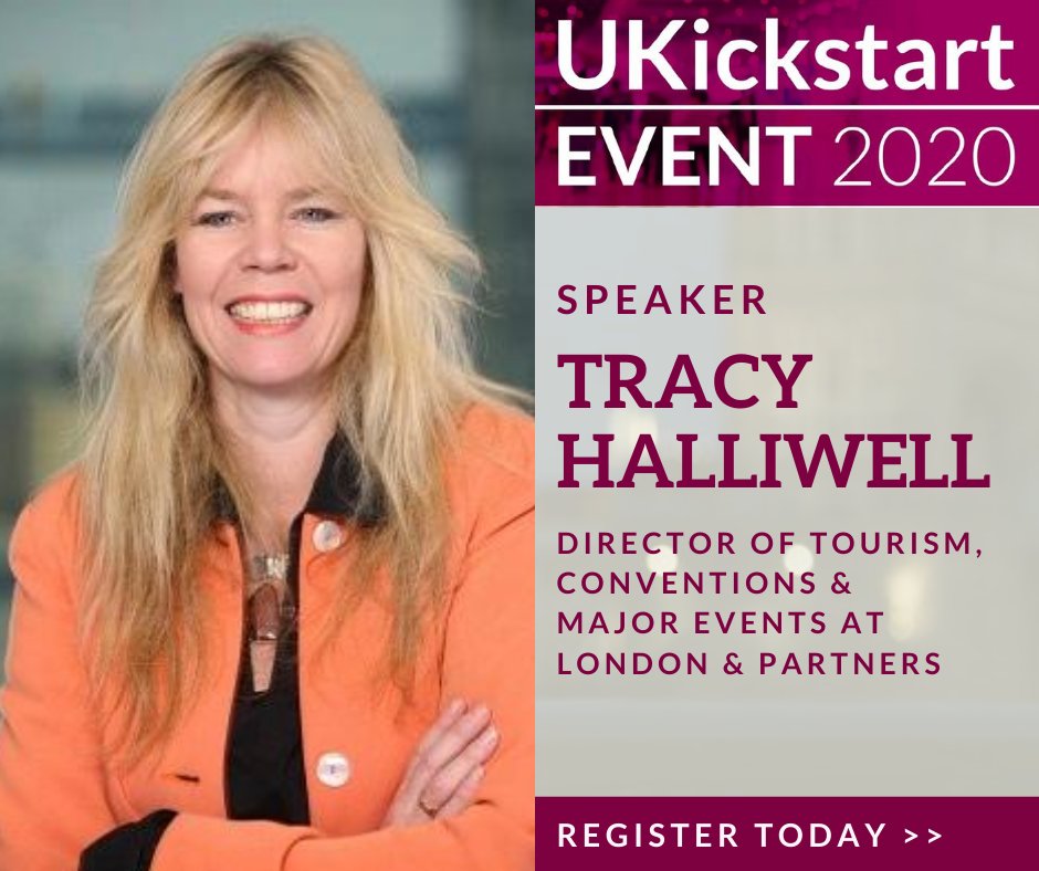 Tracy Halliwell, Director of Tourism for <a href="/London_CVB/">London Convention Bureau</a> , will be speaking at the UKickstart Event LIVE tomorrow from etc.venues County Hall. Join the event in-person or online. Register today. bit.ly/343pMfu

#getbritainmeeting #wemakeevents #ukickstart
