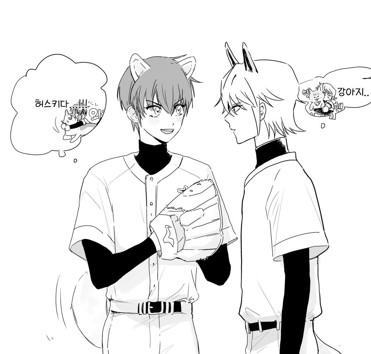 서로가 서로를 댕댕이라고 생각하는 코슈랑 사와무라