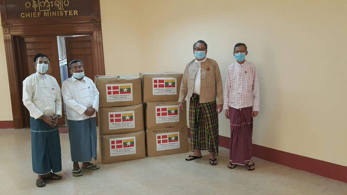 BusinessRbf's tweet photo. Denmark donates Reusable Cloth Face Masks in Mon State https://t.co/X7j3aJkPWD