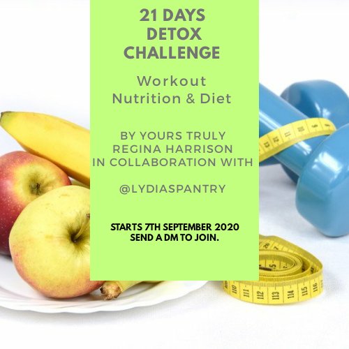 lydiaspantry's tweet photo. It is Day 1 of the 21 days Detox challenge by #ReginaHarrison sponsored by yours truly #Lydiaspantry
Participants get 20% off our Green smoothies
#mondaymotivation #greenlife #detoxgeng #healthyliving #health #wellness #glutenfree #greentea #smoothies #fitfab #fitfam #fitness https://t.co/OZWmr7I3IT