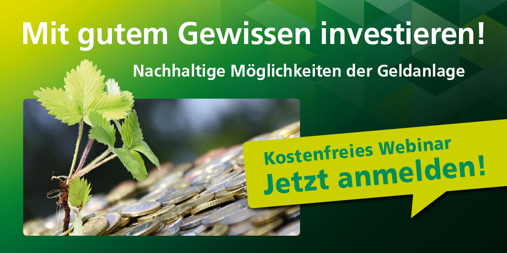 psd_bank_bs's tweet photo. Einladung zum #Webinar: Mit gutem Gewissen investieren -  Nachhaltige Möglichkeiten der #Geldanlage
Donnerstag, 24. September, 18:00-18:40 Uhr mit dem Vertriebsdirektor der @unioninvestment Olaf Lesemann. Weitere Infos und Anmeldung: https://t.co/oF8X7zKykn #psdbankbs #psdbank https://t.co/pHoNxcEKQ1