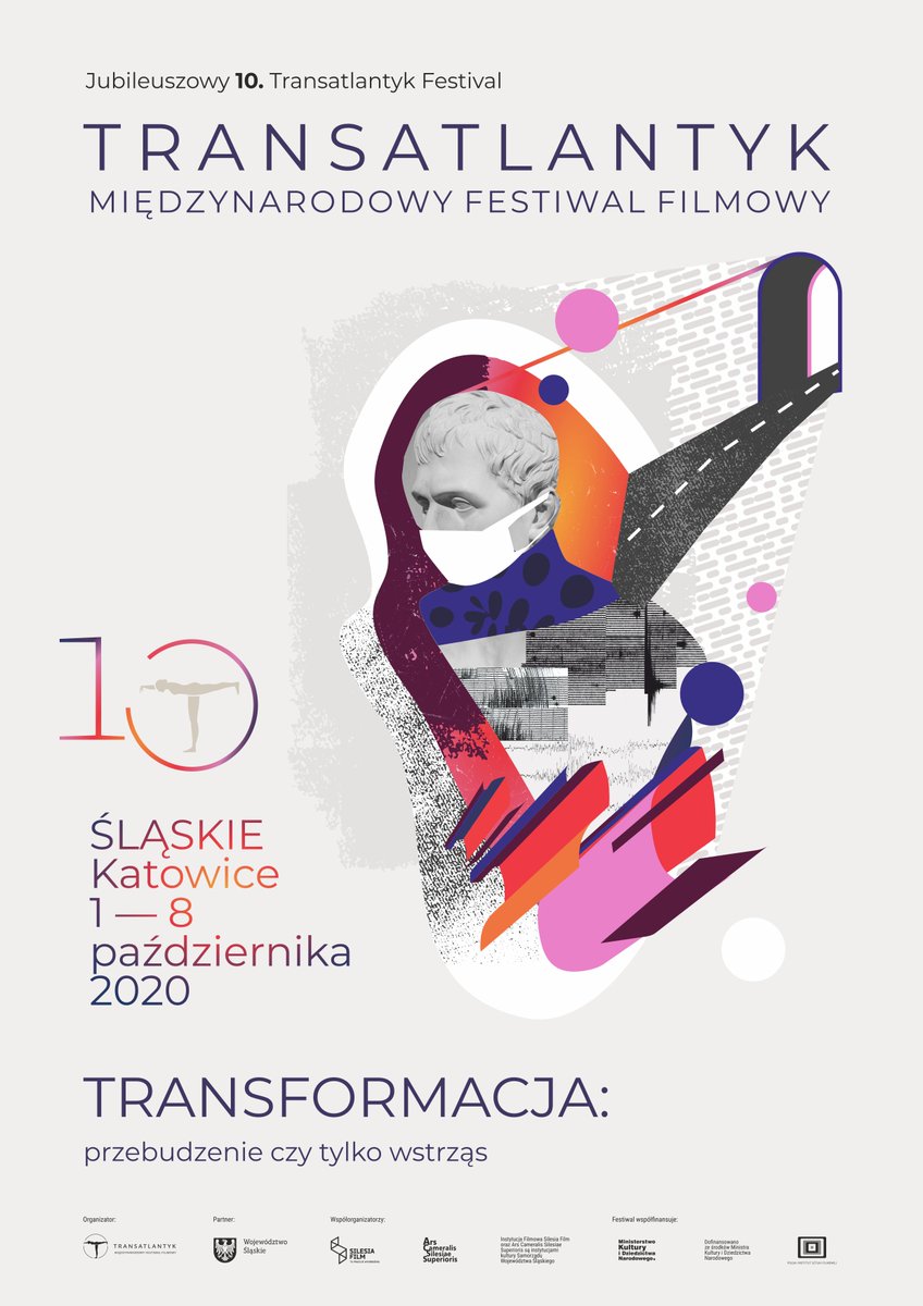 Tak prezentuje się plakat 10. jubileuszowej edycji Transatlantyk Festival. Jego autorką jest Magdalena Leraczyk.