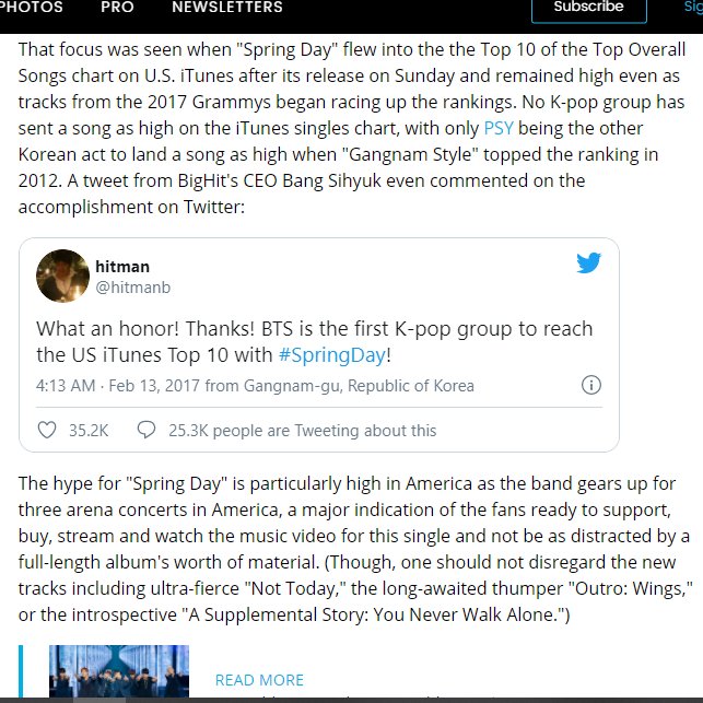 Spring Day achieves all kill in less than 2 hours and crashed after release. peaked at no 1 on the US Billboard World Digital Songs chart selling 14,000 copies. BTA became the First kpop group song to break into Top 10 in iTunes song chart. Sold 215,224 units for the first week.