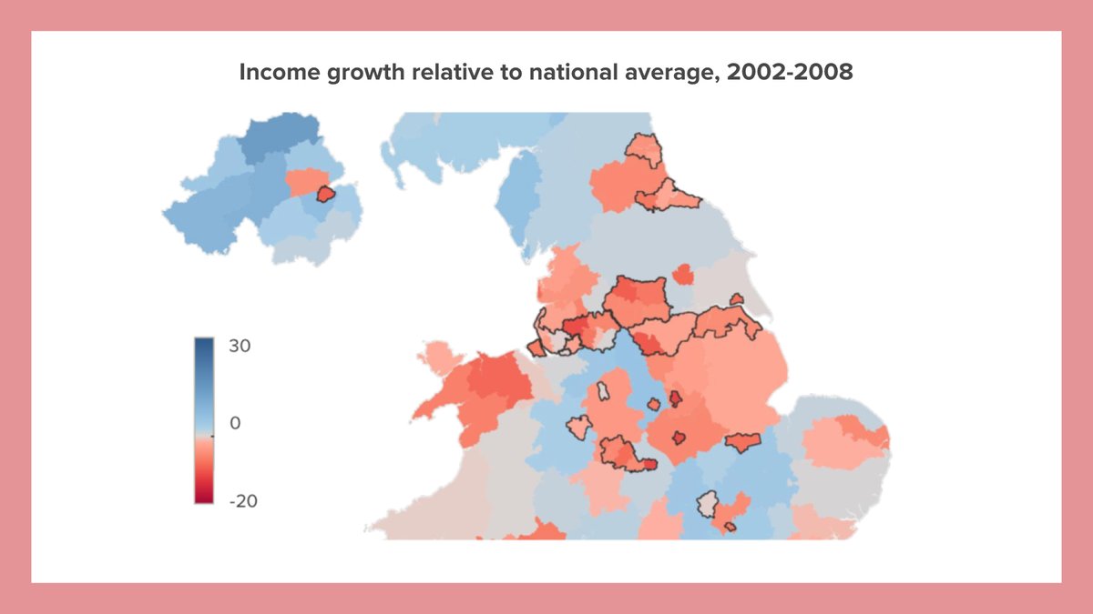 Cities vs towns is another one where the measure matters a lot. Inner cities grew GDP and productivity faster than their surroundings, but grew income more slowly... (8/15)