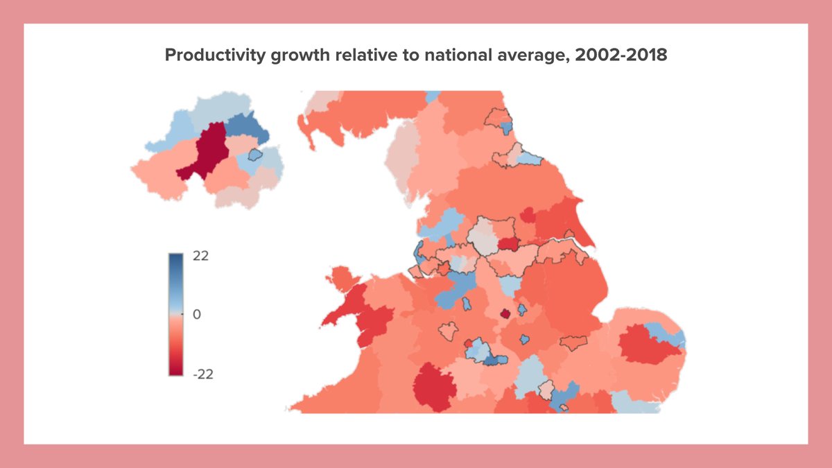 Cities vs towns is another one where the measure matters a lot. Inner cities grew GDP and productivity faster than their surroundings, but grew income more slowly... (8/15)