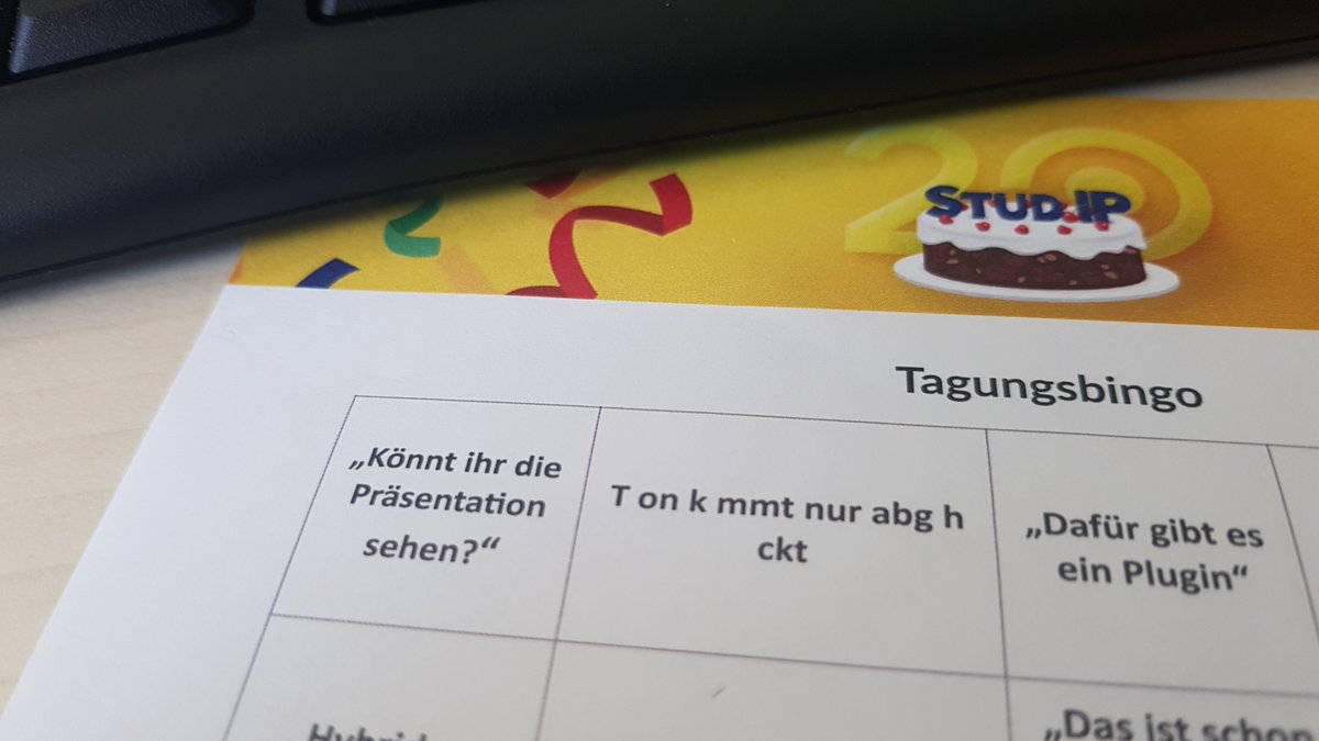 me_jlu's tweet photo. Sehr coole Box, liebes @StudIP_News Team. Das Tagungsbingo lässt sich auch schon jetzt fast für Videokonferenzen nutzen :-) Wir freuen uns auf die virtuelle #studip2020 Tagung 2020 #studip #elearning #hrz #jlugiessen https://t.co/n7h4moiRXB