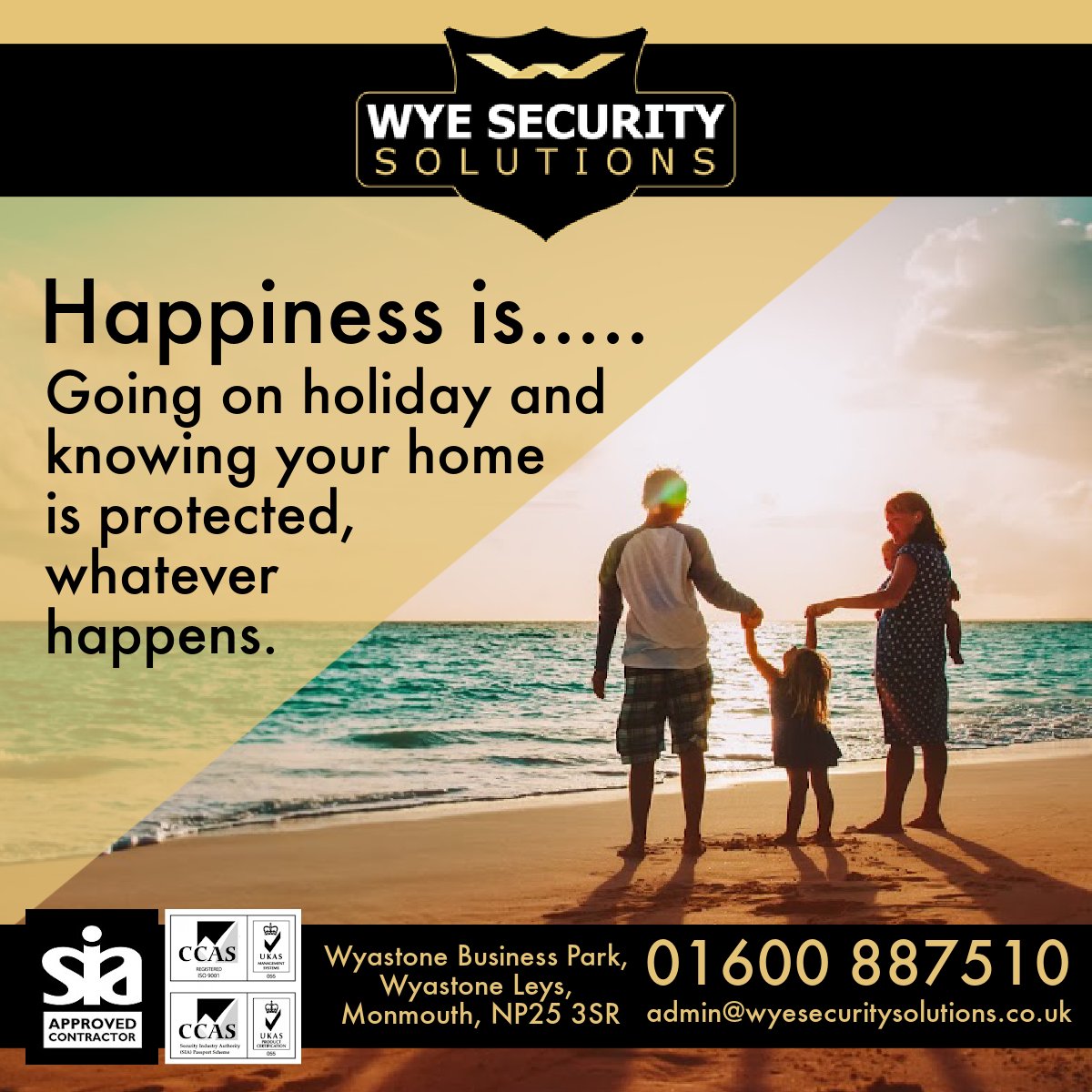 Floods, break-ins and rodent infestations are the last thing that you want to be worrying about while you’re on holiday. Give yourself peace of mind by asking Wye Security Solutions to act as keyholders on your behalf. 
Packages available from just 50p a day.
#Holiday #Breakin