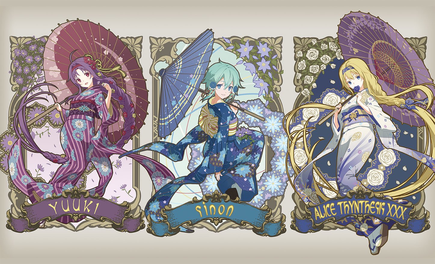 混沌の女神様 28日22時からweb即売会 サンクリ Web即売会 新作第1弾 ミュシャ風のシノン ユウキ アリスのスリーブとプレイマットです イラストレーターは とみを様 Tomimin になります 混沌の女神様 28日22時からweb即売会 サンクリ Web即売会 新作第1弾 ミュシャ風のシノン ユウキ アリスのスリーブとプレイマットです イラストレーターは とみを様 Tomimin になります