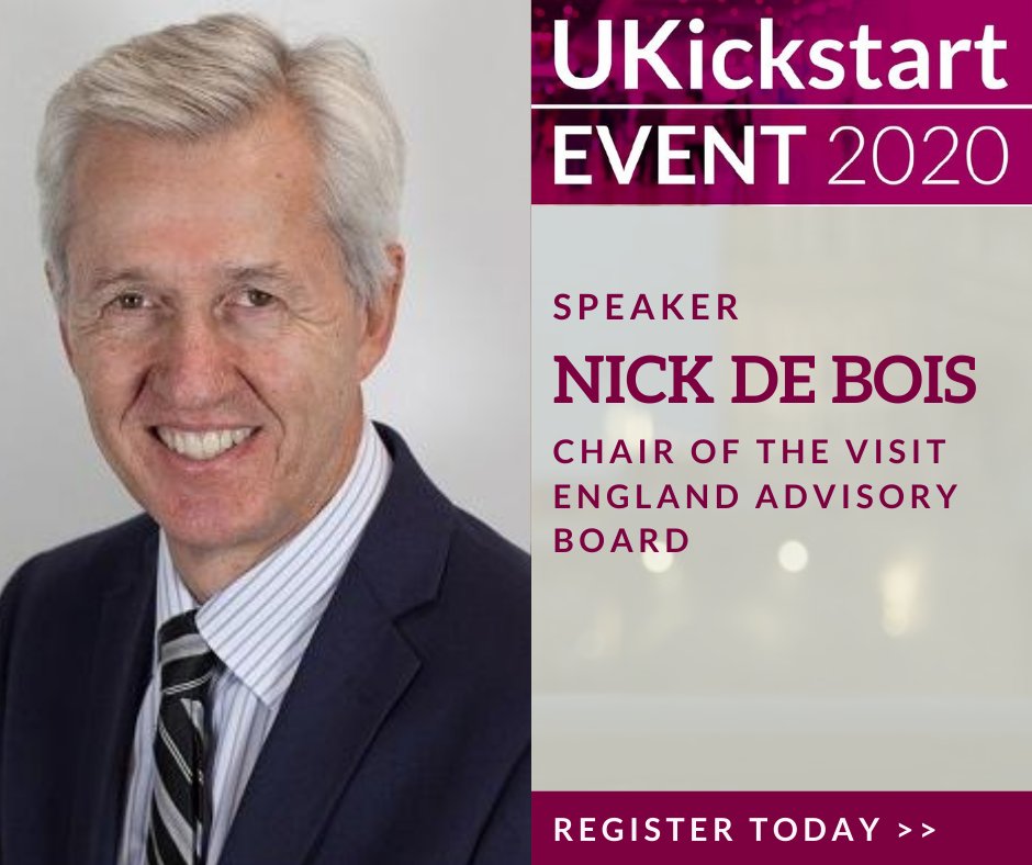Nick De Bois, Chair of the Visit England Advisory Board, will be speaking at the UKickstart Event LIVE tomorrow. Help the industry unite and join the event in-person or online. Register today. bit.ly/343pMfu

#getbritainmeeting #wemakeevents #ukickstart