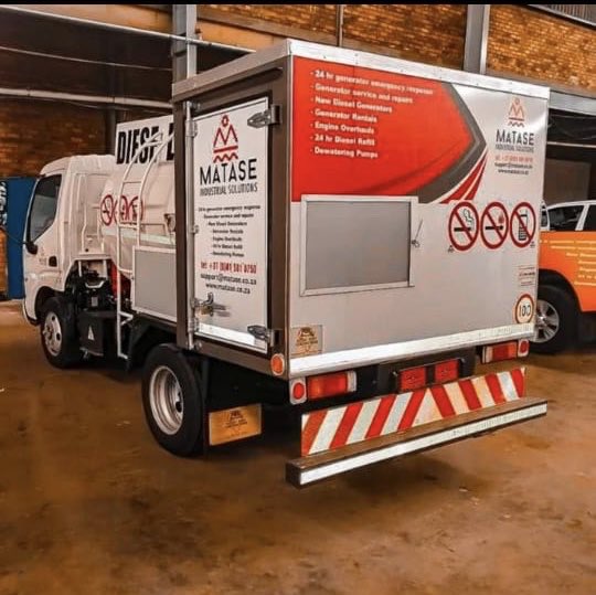 MataseSA's tweet photo. Is your generator running low on diesel? 
Our services are available nationwide. 
Our bowser trucks capacity is upto 2000 litres. 

Let us take care of your #power while you take care of your #business. 

Contact us now for a quotation on 011 864 2584 #Loadshedding https://t.co/csGL539GS8