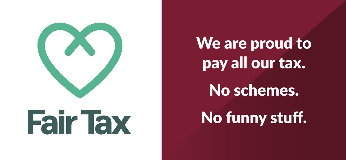 This is one of the new graphics that we are putting up in our shops. It’s important to us that we pay all of our tax, and contribute to society in every way possible.