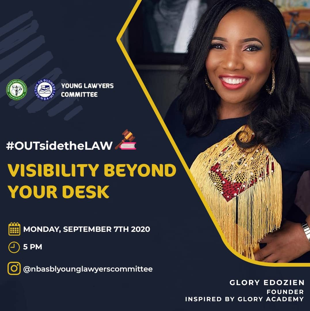nbasbl_ylc's tweet photo. Today we start with the visibility Queen @Inspiredbyglory She will run a Q &amp; A SESSION on being relevant beyond your desk. 

Turn on your alarms for 5pm and let us learn!

#younglawyers @NBAYLFOfficial @NigerianLawSch @legally_engaged @LegalNaija @TheLawAwards https://t.co/l4YxlLcdQH