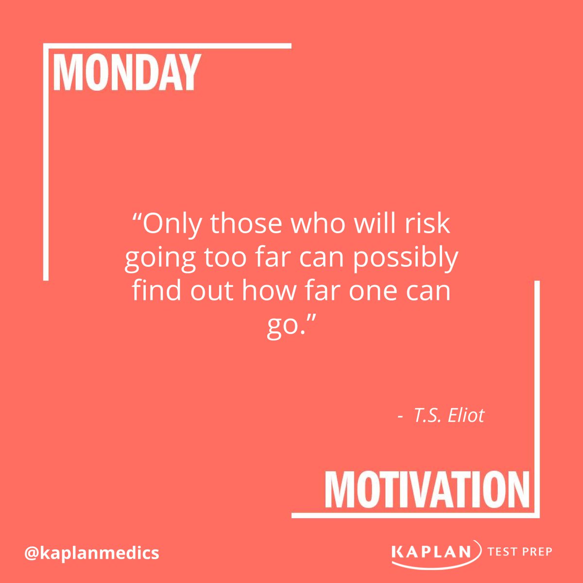 KaplanMedics's tweet photo. Don’t be afraid to push yourself to achieve your goals. An extra burst of effort can be the difference between success and failure!

#mondaymotivation #medstudents #medicinequotes #quotes #motivation #medmotivation #ucas #freeevent #ucat #bmat #oxbridge #oxford #cambridge #wfh https://t.co/ZGotYZFHqq
