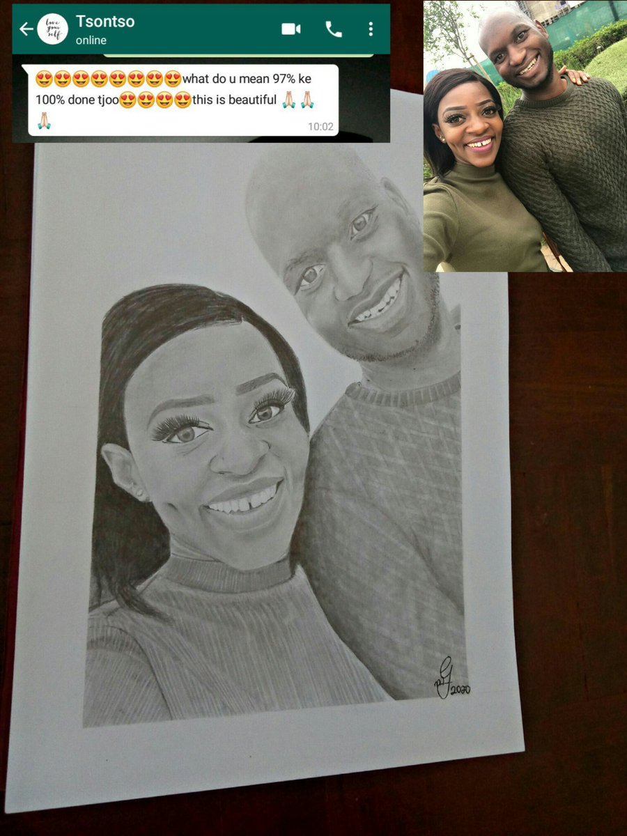 mGArt_97's tweet photo. My first Commissioned Portrait 
A happy client...

A4 Couple
Pencil On Paper 
Art by mG

Pretoria https://t.co/AXZOcnGvxb