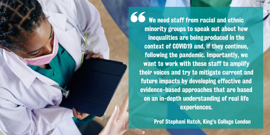 KingsIoPPN's tweet photo. What are the experiences of racial and ethnic minority people working in health and social care during #COVID19 pandemic? New @ESRC funded project is asking this question to develop tools to support this group @hatchstephani #HelpUsDoBetter https://t.co/qSNHEdamNz https://t.co/Wqlil8wpm1