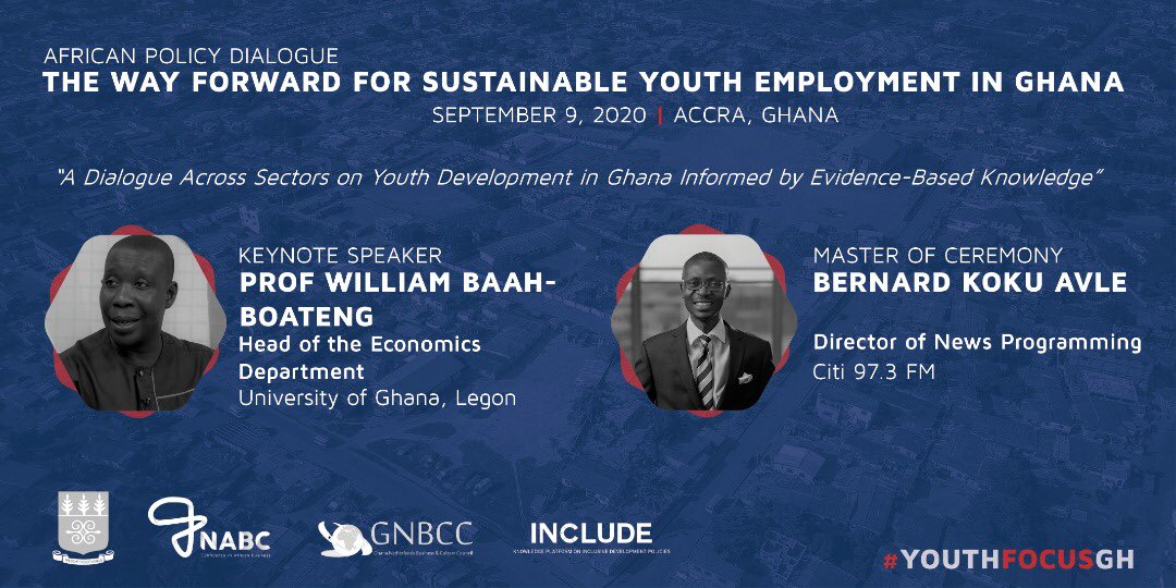 GNBCC_'s tweet photo. Passionate about Ghana &amp; it’s development, we are in good hands with @benkoku as our MC for the Dialogue. How can we work on a way #forward for #youth #employment in #Ghana? Join the dialogue on 9 Sep via #YouthFocusGH! https://t.co/zz31PYeMrE