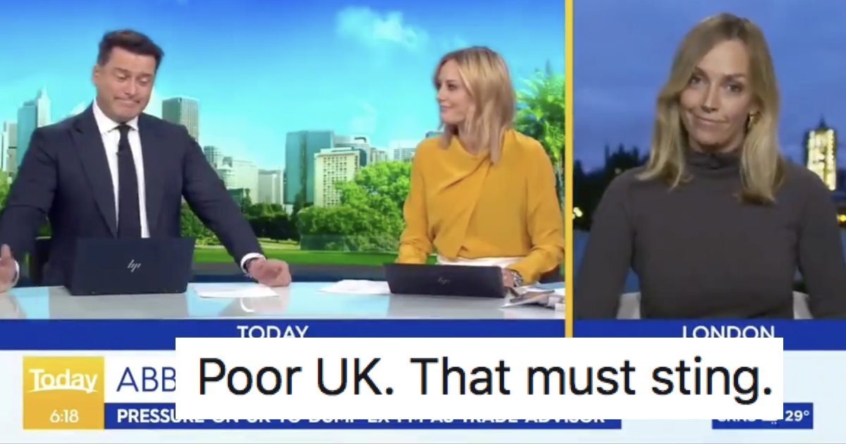 ThePoke's tweet photo. Australian TV just trolled the whole UK over hiring their former PM Tony Abbott
https://t.co/TPXfvXVe71 https://t.co/gvxtPLW53a