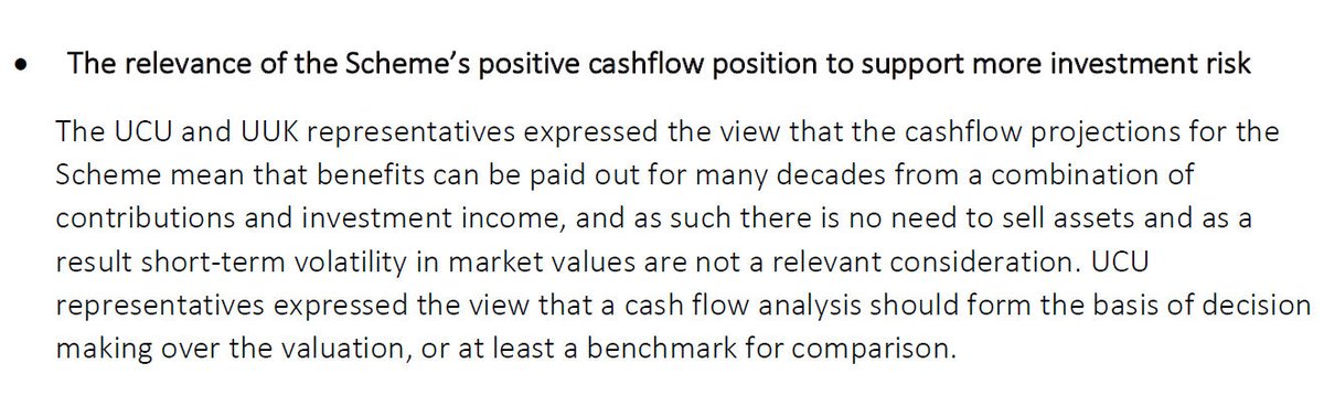 Onto cashflow analysis, and its nice to see an accurate reflection of our views here. That said, it required a strong push-back from both  @UCU and  @UniversitiesUK on an initial draft that tried to paint the position as advocating for a "pay as you go" approach. 8/