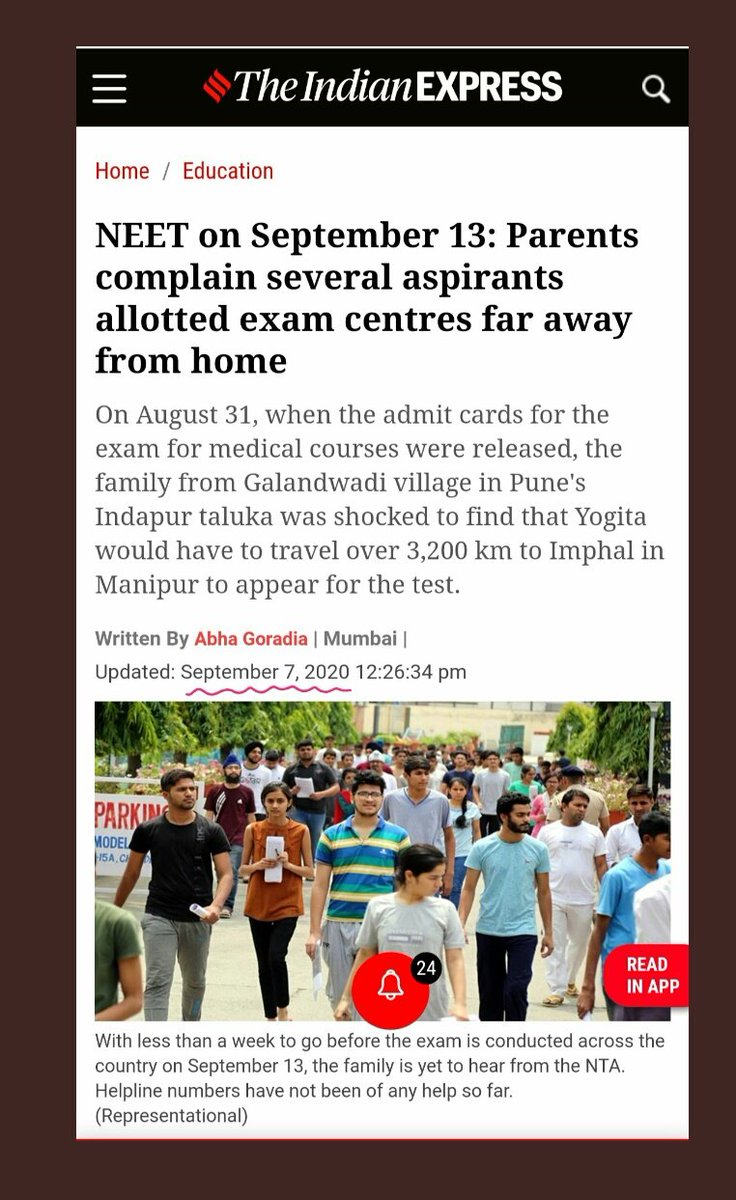 Brijesh0581's tweet photo. #ParentsDemandPostponeNEET @DG_NTA @DrRPNishank @PMOIndia  please save life of students and their families too🙏🙏 https://t.co/i4YD3S7B2d