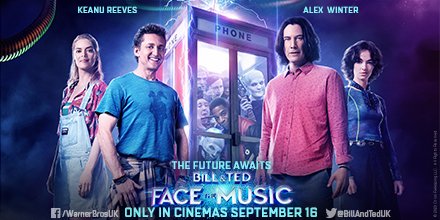 WarnerBrosUK's tweet image. LIKE ❤️ this Tweet for a most excellent reminder of when Bill &amp;amp; Ted Face The Music hits UK cinemas, coming 16 September 2020!