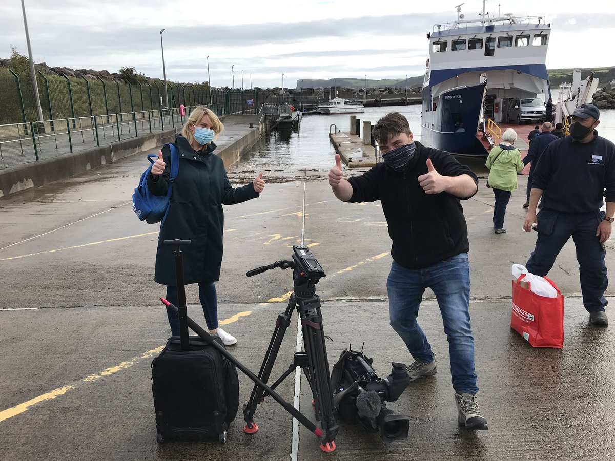 SimonClemison's tweet photo. Big night on UTV Live tonight at 6 - we’re in Dublin, Westminster and Brussels but we’ll also catch up on a lovely day of filming about starting a new life on Rathlin with @sarahclarke_utv and our cameraman Ian Struthers. https://t.co/Ip6wTCcubw
