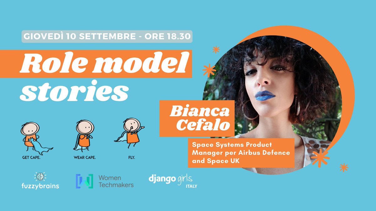🔔 È tempo di nuovi eventi con le nostre amate community #DjangoGirlsItalia e #WomenTechMakers 👭 Vi aspettiamo il 10 Settembre alle 18.30 per #RoleModelStories in cui @BTherocketstar ci racconterà la sua esperienza in ambito #STEM! 

Iscriviti qui 👇
bit.ly/Webinar-Role-M…