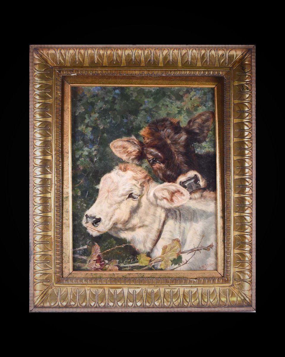 DawsonsAuctions's tweet photo. Our Matania Studio Sale coming up!
Pictured:
Lot 44 - Eduardo Matania (1849-1929) Italian, A study of two young calves, signed E.Matania 1897, est. £600-£800
Lot 12 - Ugo Matania, (Italian 20th Century), a self-portrait, est. £200-£250
#FineArt #Painting #Matania #AuctionUK #Art https://t.co/abBauLEYeJ