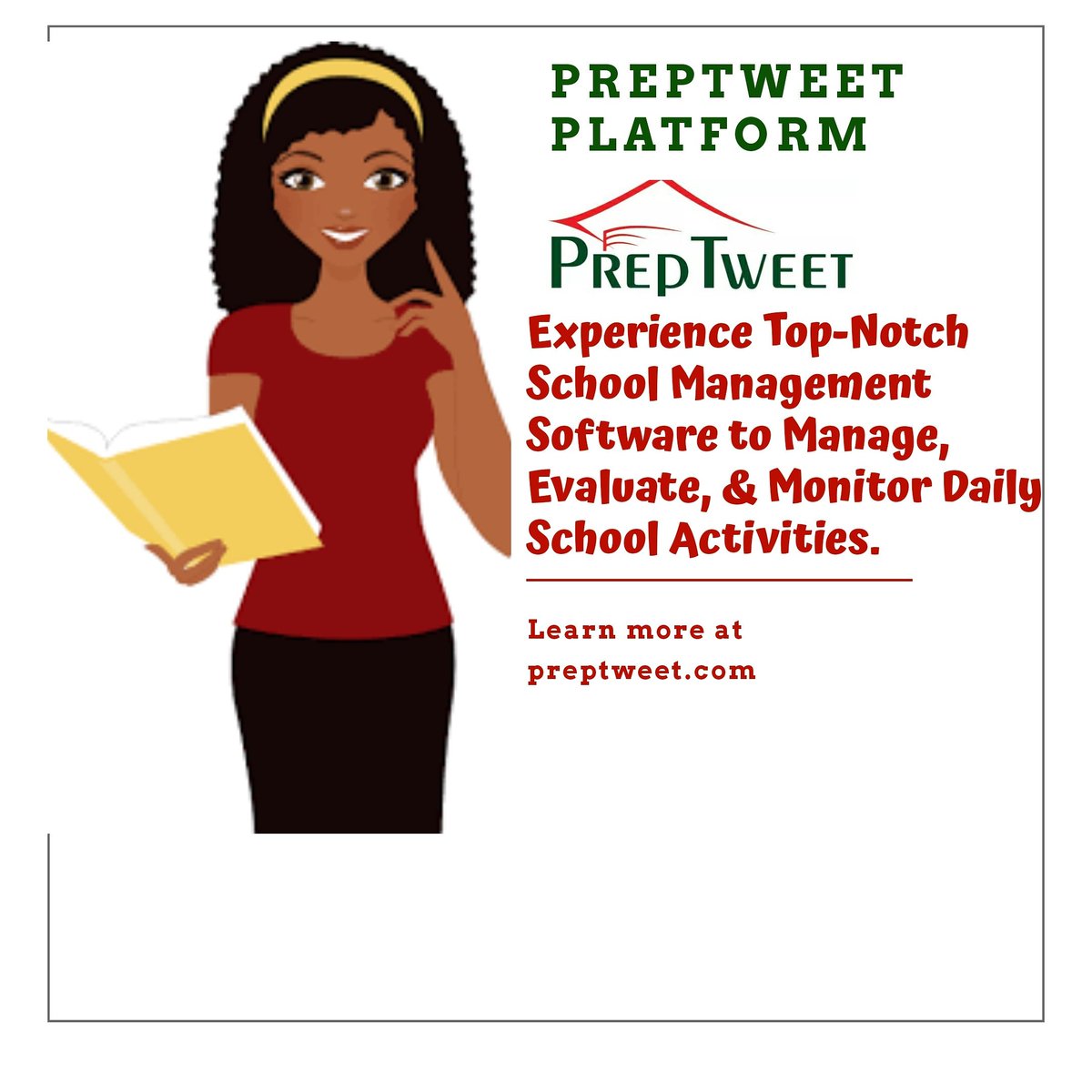 PrepTweet1's tweet photo. ... Create School Profile, Parent's account, individual student's account. Monitor, communicate, grade and evaluate Student's academic and non-academic performance.

PrepTweet is a must have!

Sign Up Today https://t.co/MxL0aoAEtp