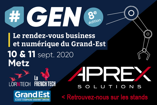APREX_Solutions's tweet photo. À vos agendas : #GEN2020 est là !

Cette année encore ce rendez-vous business et numérique du @GrandEst sera l’occasion de rencontres mettant l’innovation au cœur du sujet. APREX vous invite sur le stand @Lorntech jeudi 10 septembre et sur l’espace @GrandEst le vendredi 11. #iA https://t.co/Sj3ihymG7E