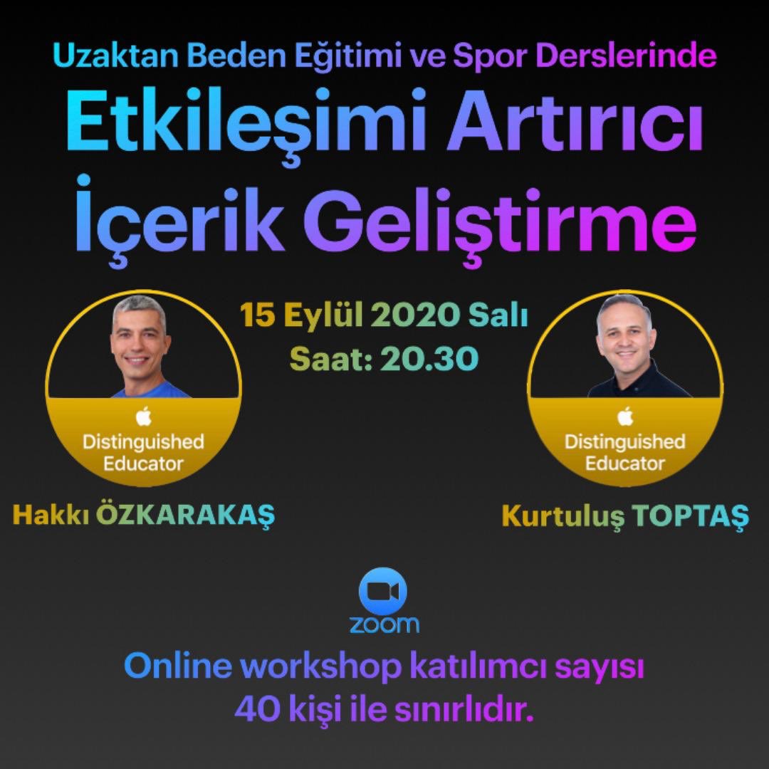 hakkiozkarakas's tweet photo. Değerli dostum @ktoptas ile beraber liderlik yapacağımız çalıştaya önkayıt yaptırmak için https://t.co/jTPTrIUIbS adresini ziyaret edebilir ya da https://t.co/VFuCp2dxmv linkine tıklayabilirsiniz:) #phsed #tubed #AppleEDUChat https://t.co/xO3IRlEzBl