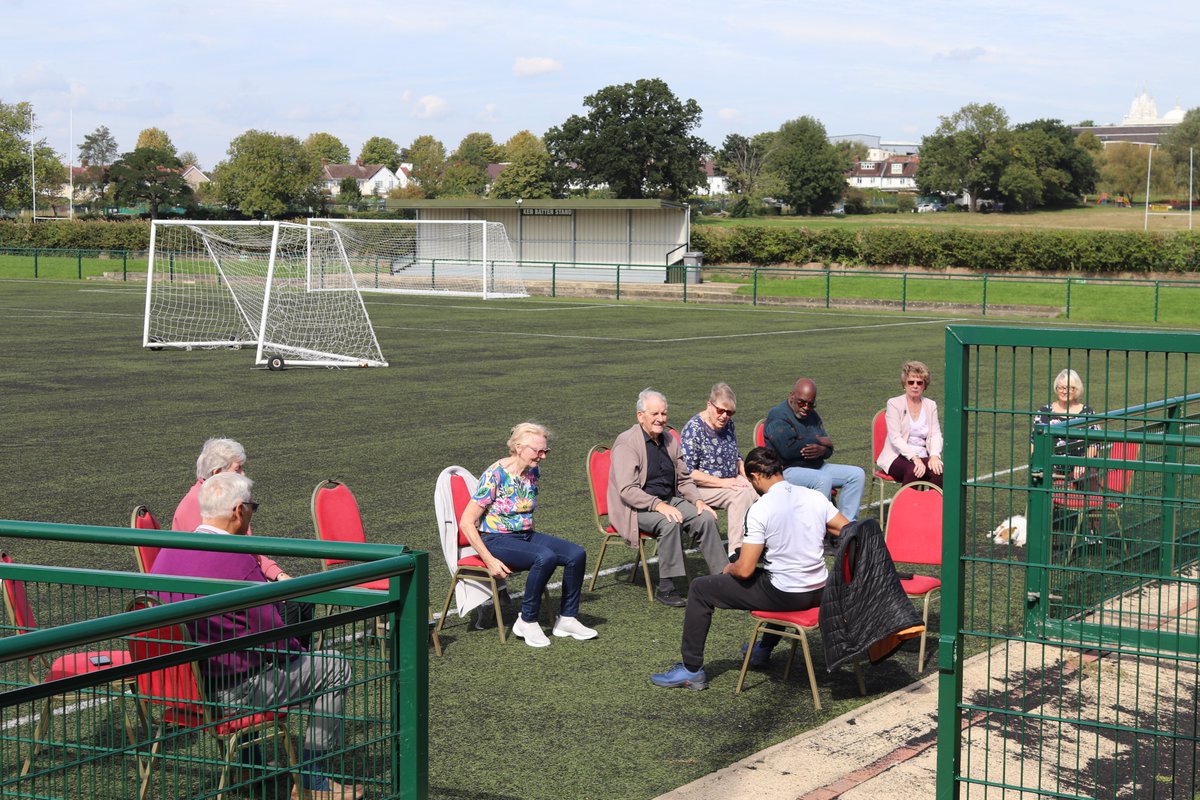 Keeping active is so important for overall health and well-being.  Here we see the 50+ group <a href="/JubileeSilver/">Silver Jubilee Park Charitable Foundation</a> <a href="/HendonFC/">Hendon Football Club</a>  enjoying some chair exercise at last weeks picnic. #Dementia #Brent