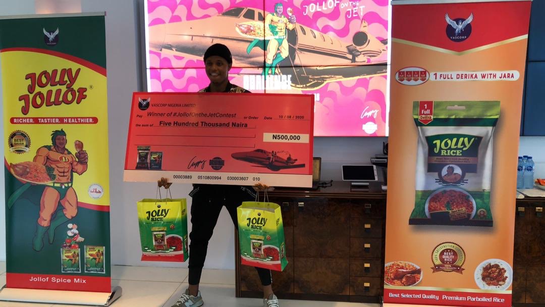 cuppymusic's tweet photo. CONGRATS to my #JollofOnTheJet Challenge winners who received their N1Million Cash + Jolly Jollof Supply! 🛩🔥 Oshey! 👏🏾🎉 #OriginalCopy https://t.co/ptO7GFHCgo