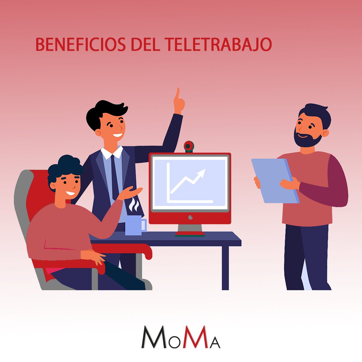 El #TELETRABAJO 💻sigue siendo la opción elegida por much@s empresari@s que ven así mucho más fácil comenzar su actividad o crecer 📈⬇:
✔ Conciliación
✔ Productividad 
✔ Ahorro económico 
✔ Digitalización
✔ Menos absentismo
Confía en #Moma para poner a punto a tu equipo 💪