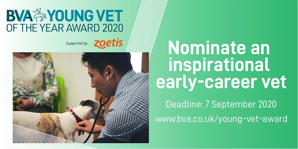 BritishVets's tweet photo. *Last call* There's still time to send in nominations for the BVA Young Vet of the Year Award 2020, supported by @Zoetis! If you know an inspirational early-career vet, you can nominate them by midnight tonight 👉 https://t.co/XRn6Hnao8P. https://t.co/PTpYkBwPi9
