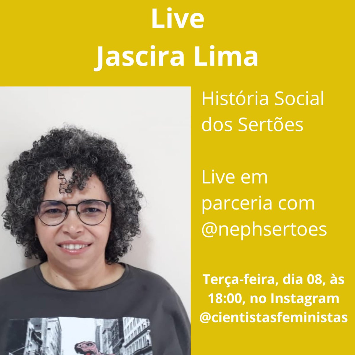 Essas e outras questões serão abordadas na live de #humanas desta semana! Vamos conversar com a professora Jascira Lima (Universidade Federal do Maranhão), que irá apresentar o projeto do @nephsertoes