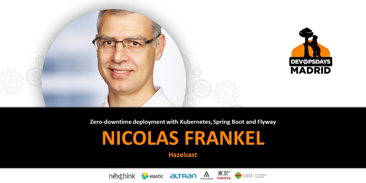 DevOpsDaysMad's tweet image. Now available the video &quot;Zero downtime deployment with Kubernetes, Spring Boot and Flyway&quot; by @nicolas_frankel from @hazelcast at #devopsdaysmadrid 2020- youtu.be/LQI19ngeLsA  - Edited and published by @autentia