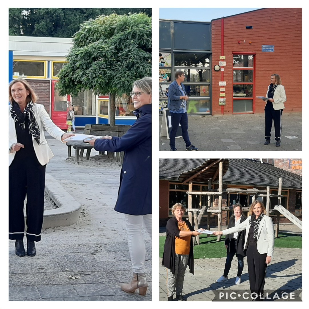 Het is de #WeekvanLezenenSchrijven. Samen met wethouder <a href="/dididorrestijn/">Didi Dorrestijn-Taal</a> bracht taalhuiscoördinator Jelly van Rinsum vanochtend een bezoek aan 3 scholen en hun opvanglocaties in #Barneveld, #Kootwijkerbroek en #Voorthuizen om #laaggeletterdheid onder de aandacht te brengen.