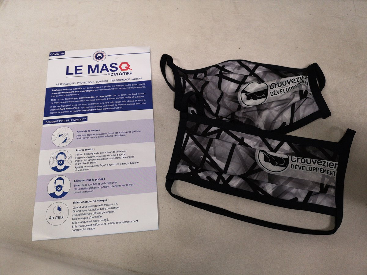 crouvezierdev's tweet image. Crouvezier Développement a des masques à son image pour ses employés ! 

Qu'en pensez-vous ? 
Et vous, avez-vous les vôtres ? 

Merci à Ceramiq  pour leurs MASQ !

#MasqueProtection #EnnoblissementTextile #ImpressionTextile