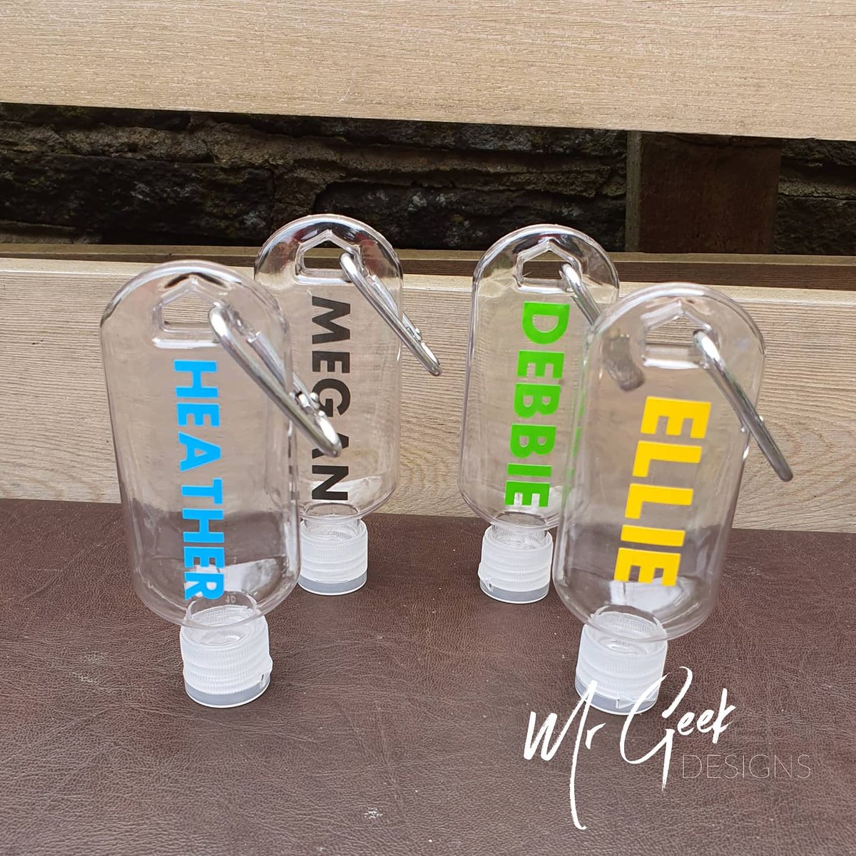 More hand sanitiser bottles on the way to customers today. Grab your personalised bottle with clips today. Drop us a DM for more information. £3 each or 4 for £10 plus p&amp;p #logodesign #personlised #handsanitizer #ppe