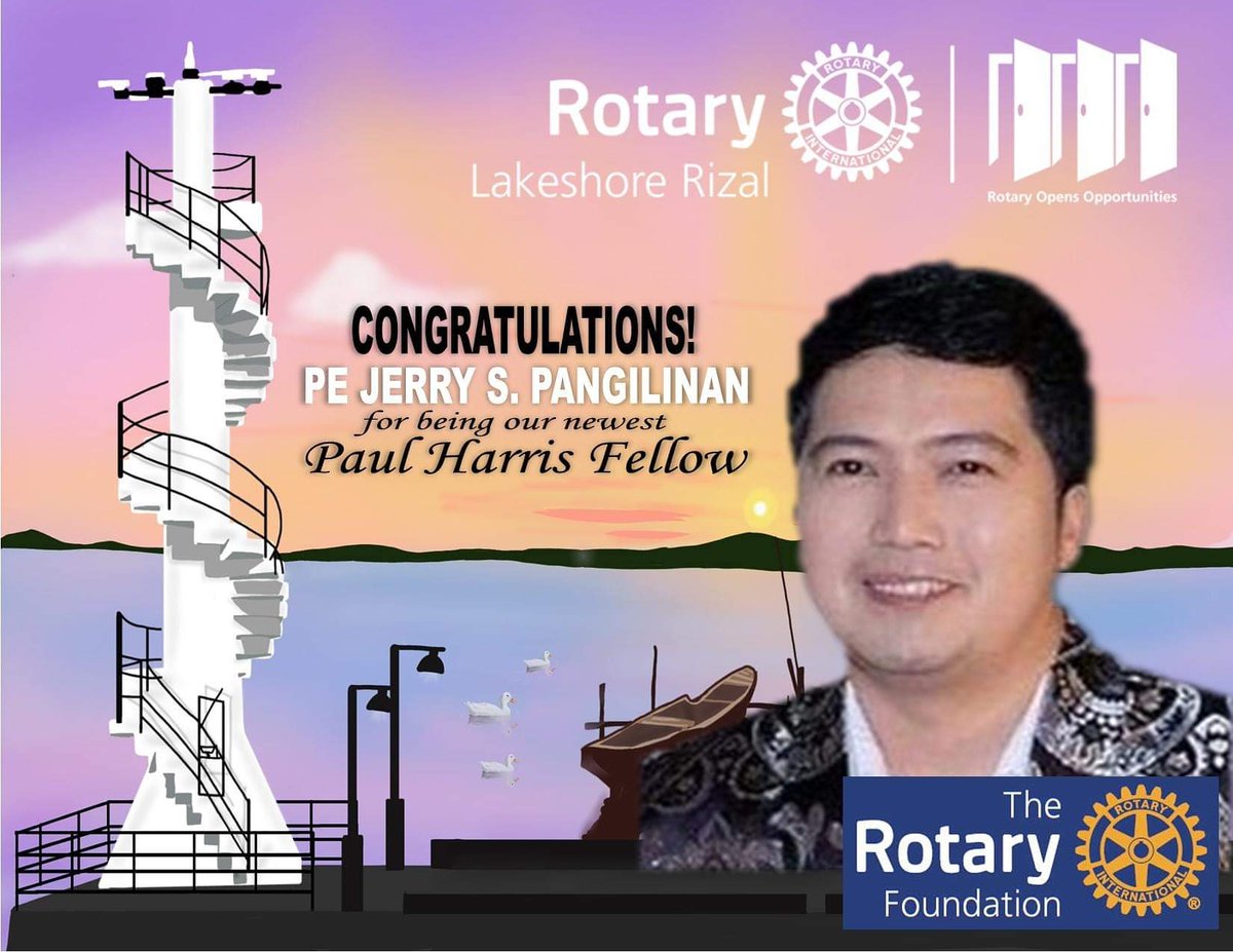 LakeshoreRizal's tweet photo. Congratulations to our newest Paul Harris Fellow... Thank you for your contribution to The Rotary Foundation PE Jerry Pangilinan..
#RotaryTransforms
#RotaryOpensOpportunities https://t.co/zSGDOi9INm