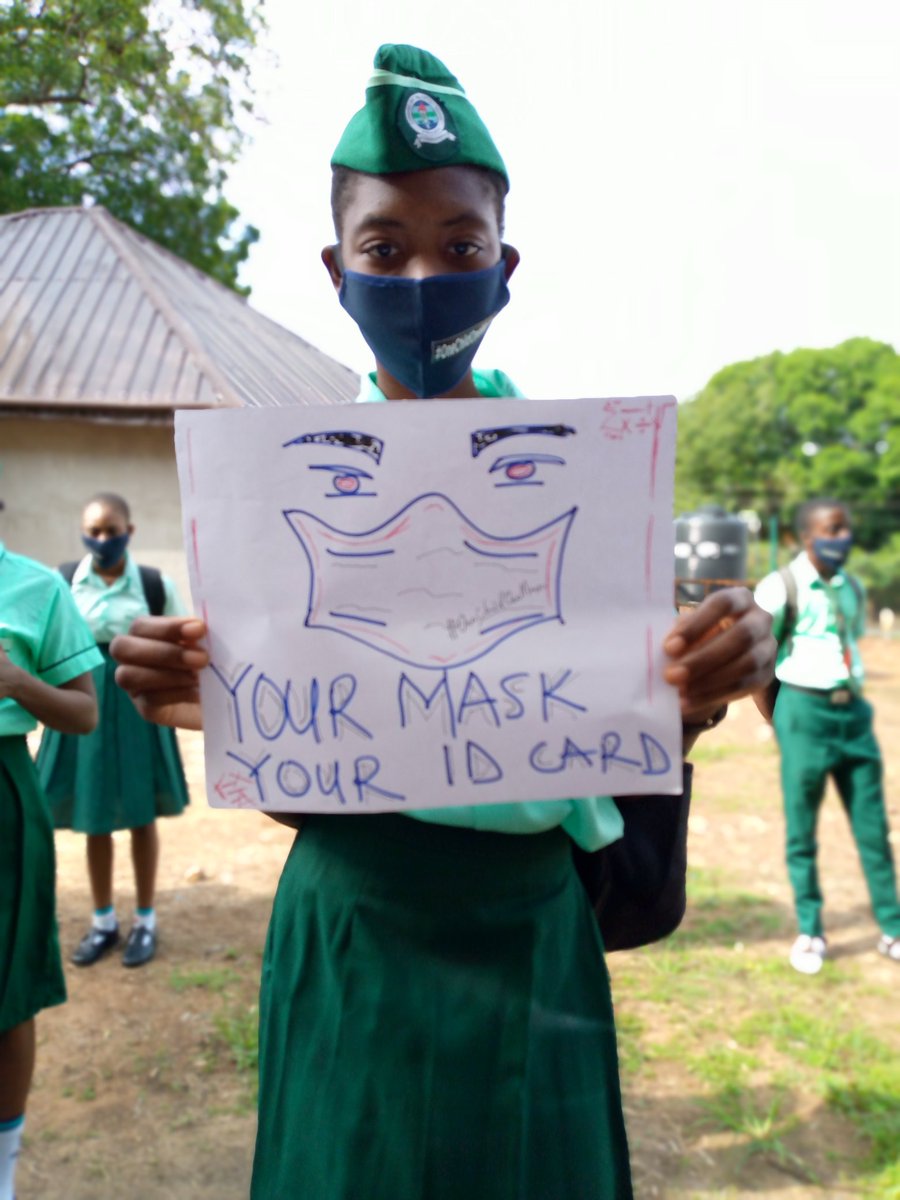 hakinsolar04's tweet photo. I am happy today because I reached out to 100 students and giving them 1 face mask each in a #OneChildOneMask campaign in Makurdi, Benue State. @NCDCgov @NGRPresident @GovSamuelOrtom @TundeTASH @iam_Tunathentik @Odunadekolade @DONJAZZY https://t.co/k7h1hvrLCx