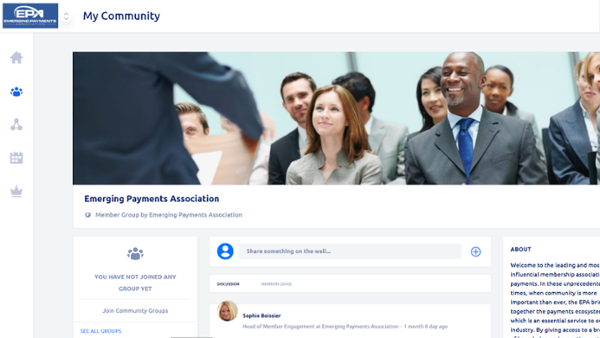 ThePAssoc's tweet photo. We are happy to announce the launch of our Community Platform – the new home for productive discussion and engagement among EPA community members. It is set up to provide a user friendly platform to help you make the most of the EPA member benefits on offer. #makingpaymentswork https://t.co/xwFACKDKlv