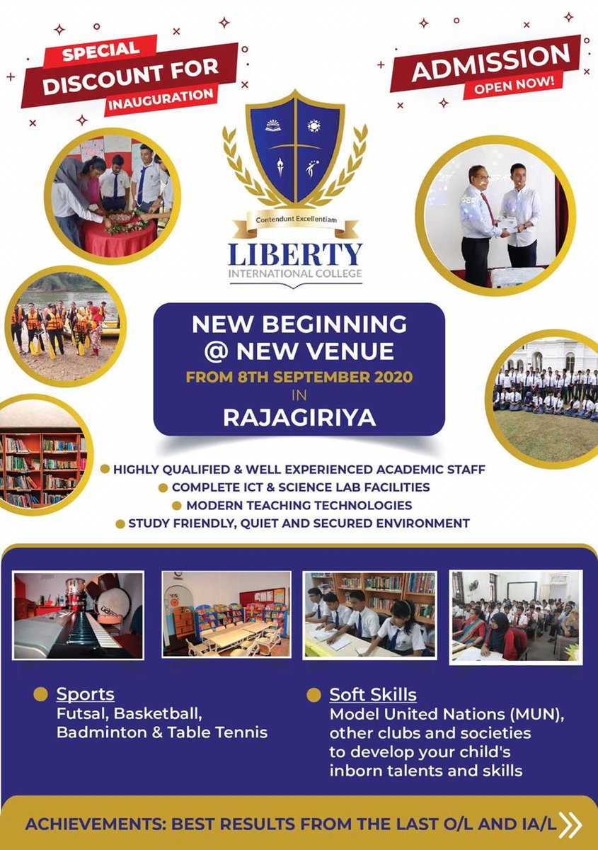 LibertyCol_Int's tweet photo. "MAKE THE RIGHT CHOICE FOR YOUR CHILD'S FUTURE"

ADMISSIONS OPEN NOW!
LONDON O/L INTAKE 

For the Academic year commencing
SEPTEMBER 2020/2021

https://t.co/NewwIMtjJT l https://t.co/dxS6WvMkAw.college@gmail.com

#LibertyInternationalCollege #AdmissionsOpen
#LONDONOLINTAKE https://t.co/4MYuLn44au