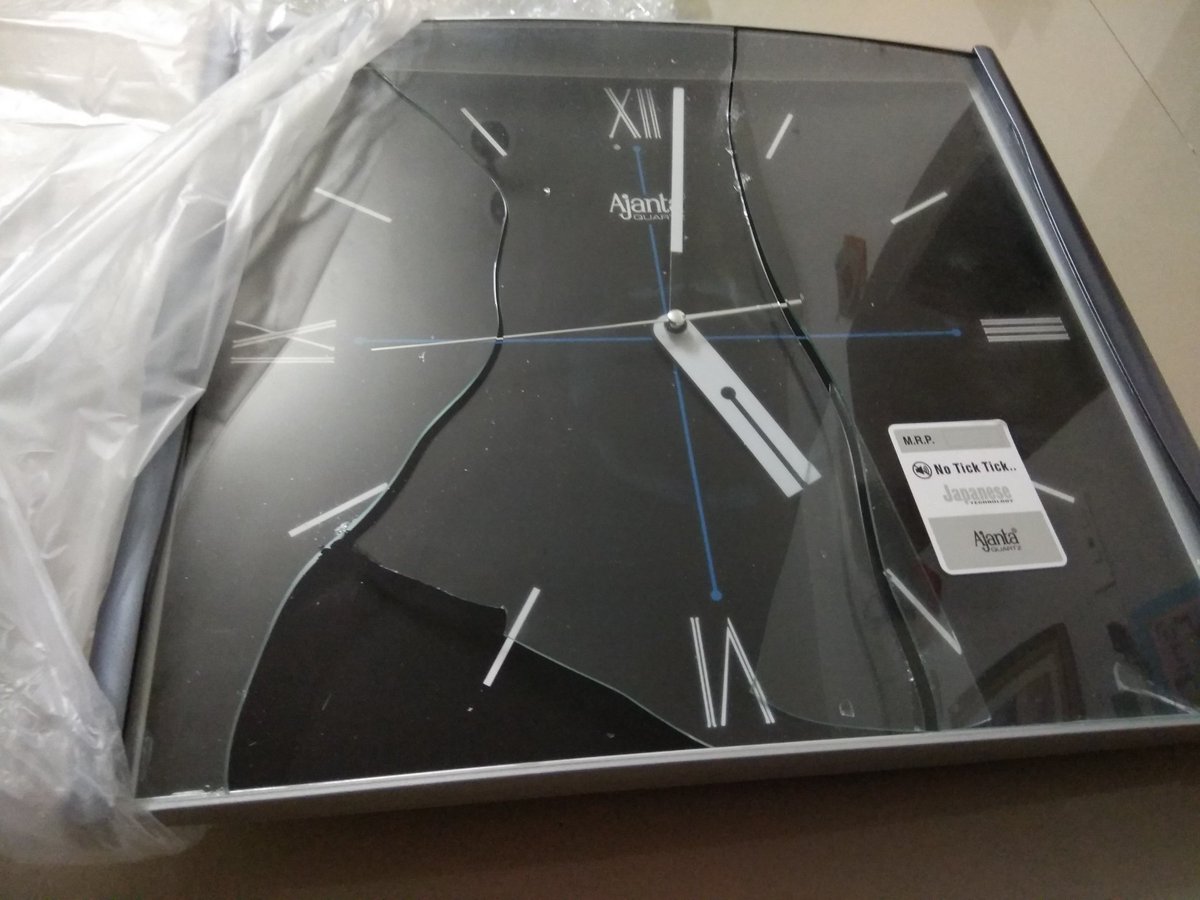 SitanshuPanda6's tweet photo. @orpat_group I had ordered one wall clock from your online portal, which I received in broken condition. After writing many emails I got ticket no:1236331, which your team have closed without doing any resolution. https://t.co/NIRe5lfmD8